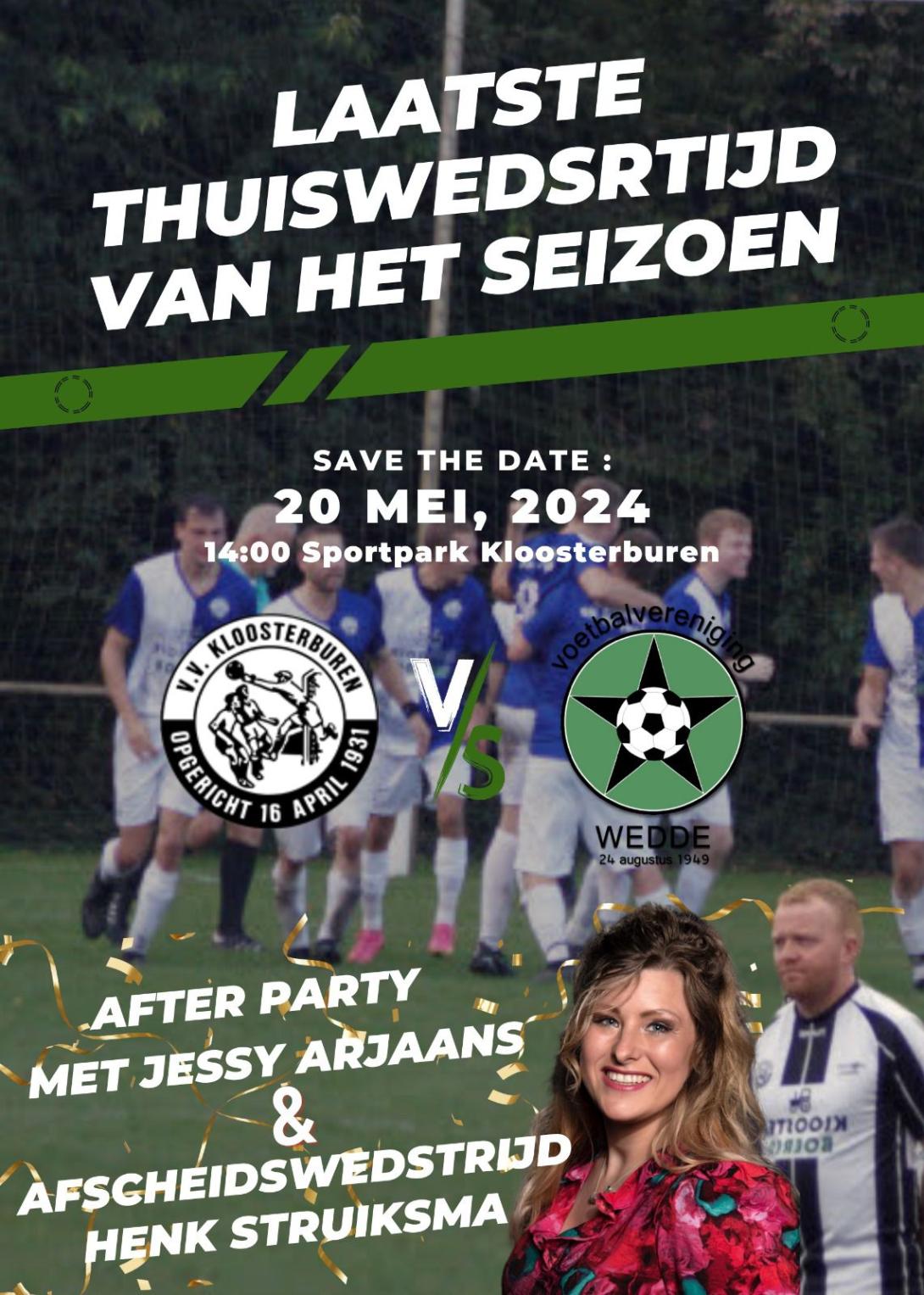 Laatste thuiswedstrijd Eerste dit seizoen